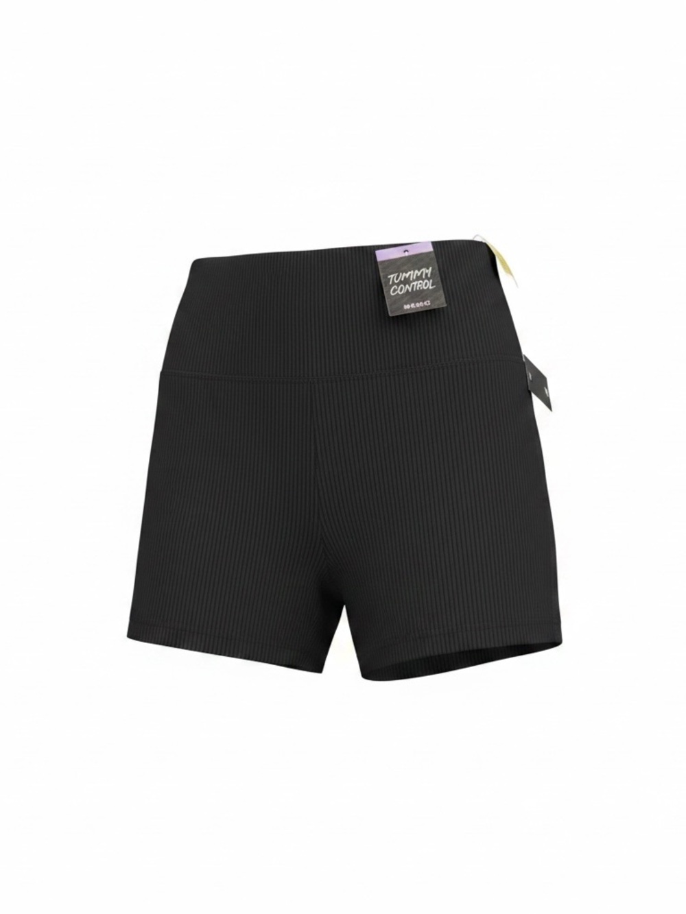 High-Waist Black Tummy Control Women’s Shorts